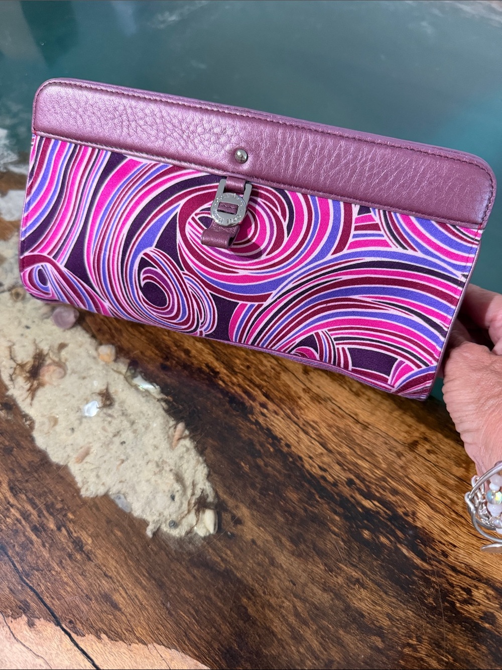 Cole Haan Purple Swirl Women's Make-up Bag